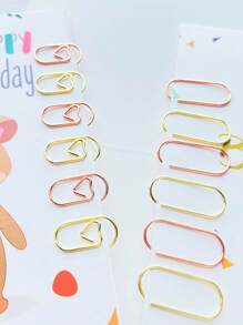 50 个金色星形回形针，迷你金属防滑文具夹，适用于办公室、学校和家庭组织、返校、学校用品 - 金色 - 查看 3