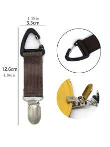 1pc New Fabric Elastic-Free Hat Clip, European And American Style Outdoor Travel Straw Hat Clip, Portable Hat Companion For Bag