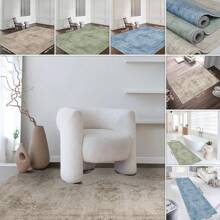 1pc leve luxo estilo boêmio simples europeu poliéster-nylon mistura espessada chenille tapete felpudo com padrão impresso colorido, adequado para quarto, sala de estar, corredor, sala de jantar em casa, lavável à máquina