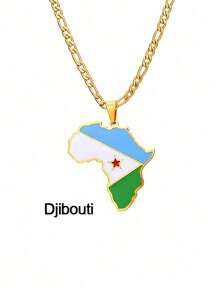 1 pièce Collier Minimaliste Personnalisé avec Carte de l'Afrique, Convient pour le port quotidien des hommes. Le collier avec carte est un choix idéal comme cadeau pour les amis, montrant la qualité exquise et le style de conception européen et américain populaire pour les hommes. Un bijou indispensable pour les hommes