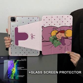 Anime A Girl, Dollars, Can Be Paired With Tempered Glass Screen Protectors Of The Same Model, Tablet Protective Case, Soft Anti-Fall Protection, Ultra-Thin/Smart Stand/Auto-Wake Protective Case Compatible With Ipad Compatible With Ipad 9th Gen/IPad 10th Generation
