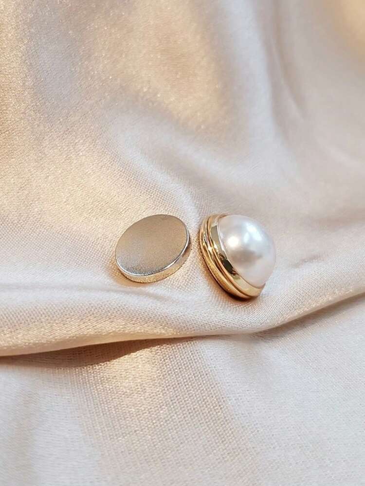 1 对磁扣高级隐形珍珠胸针女士款 - 夏季领子 - 彩色 - 查看 13