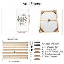 1 Pc Personalized Customized Photos On Canvas With DIY Wood Frame,Gifts For Valentine's Day,Custom Photos For Your Lover,Family,Friends And Pets,Dogs,Cats,Big Size Home Decor Birthday Graduation