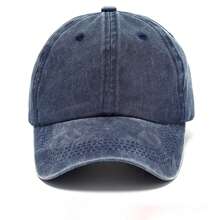 1 件装黑色简约棒球帽，男女通用软帽冠防晒帽，春夏 - 咖啡色 - 查看 3