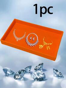 4 件/套天鹅绒珠宝托盘、珠宝展示托盘、珠宝收纳托盘、珠宝整理托盘、化妆品整理盒、化妆品展示托盘、时尚珠宝展示托盘、纯色珠宝托盘、可堆叠珠宝托盘、多隔间珠宝托盘、项链展示托盘、戒指收纳托盘、口红整理托盘，适用于梳妆台、珠宝展示架、卧室、珠宝参展商、珠宝整理器、珠宝整理器、化妆品收纳、化妆品展示