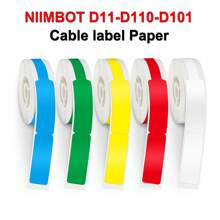 Original Niimbot D11 Cable Label Sticker For D110 D101 Pinter Labels Cable Office Wire Identification Tag Network Cord Waterproof Marking - Single Roll - View 2