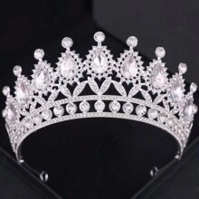 1 PIEZA Deslumbrante corona de cristal Tiaras y coronas para fiestas, bailes de graduación para mujeres, accesorios de boda y pelo, joyería, tocado de regalo