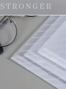 10/20pcs A4 Size Transparent Colorful PP Plastic File Folders, Waterproof Large Capacity For Office Document Storage And Student Stationery Organization, Great For Back To School Season,Back To School,School Supplies