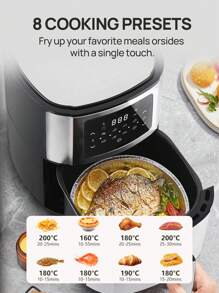 Winning Star Winning Star Air Fryer 5.5L Capacity Multifunctional Air Fryer Suitable For Fried Chicken, French Fries  Egg Tarts  Barbecue For Family Party