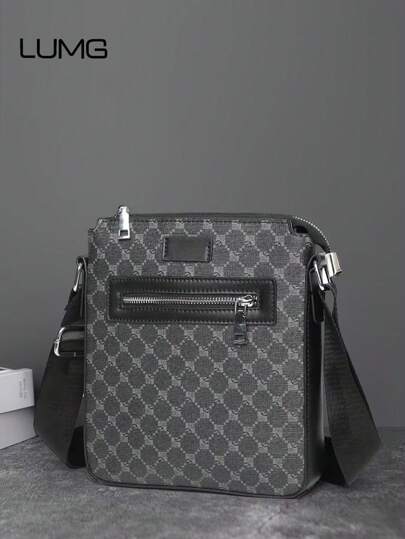 Men's Business Small Square Messenger Bag Casual Shoulder Crossbody Bag Crossbody Bag, Sling Bag, Chest Bag With Earphone, Hole Lightweight For School, Outdoor Christmas Gifts Scream Bag Winter Bag Thanksgiving Vacation Holiday Gifts Side Bag Tote Bag Gifts Retro Bag Gifts Valentines Bag Sling Bag Stickers Back To School Valentine Gifts Vintage Shoulder Bag Gift Bag Pack Cross Body Bag Spring Vintage Bags School Supplies Sling Bag For Men Print Mini Bag Small Bag Purse New Life Items For Students Men Essentials Purse Essentials Fashion Men's Bags Luxury Bags Small Bag For Men Body Bag For Men Pouch