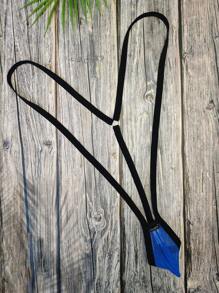 DomiGe 1 件装男士性感蓝色柔软网眼带丁字裤内裤