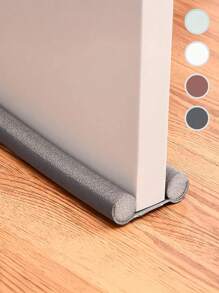 1條門封條，家用門縫和門底密封條，門框間隙防風邊緣條，靜音防撞珠狀條，隔音條，防塵，防風，防蚊蟲，易於安裝，不附着地面，圓柱形實心設計受壓後快速彈回，材料，EPR泡沫+ 非織造布 - 黑色 - 查看 12