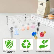 Praktische Schach-Formschablonen-Halter, künstlerische Schachfiguren-Formationshalter, stabiler Acryl-Ständer für Silikon-Formen (ohne Formen)