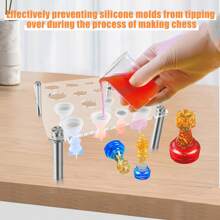 Praktische Schach-Formschablonen-Halter, künstlerische Schachfiguren-Formationshalter, stabiler Acryl-Ständer für Silikon-Formen (ohne Formen)