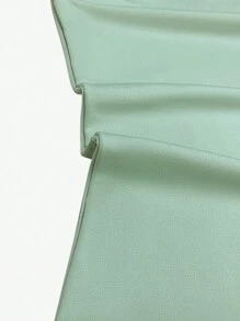 XLLAIS 小圆领短袖纯色基本款紧身女式休闲T恤 - 薄荷綠 - 查看 5