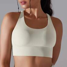 Top tipo sujetador para yoga para mujeres, camiseta sin mangas para fitness con sensación de desnudez, sujetador deportivo, camiseta de gimnasio, ropa interior deportiva, conjunto de ropa deportiva - Gris - Ver 6