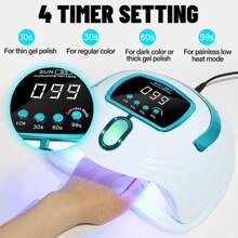 Sioux S5 Digital UV LED Cabin 57 LEDs 268w Quick Drying Acrylic Gel Nails - 玫紅色 - 查看 7