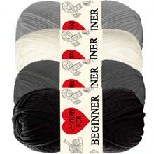 4 Pack Crochet Yarn Kit, Crochet Yarn, 4 Ply Acrylic Yarn, Crochet And Hand Knitting Yarn, 4 Skeins 5.08oz Each, Suitable For Beginners