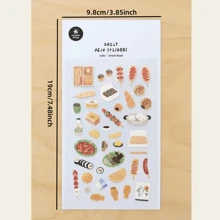 1 Stück koreanischer Import Original Suatelier Snack Street Food Papier Aufkleber für Scrapbooking DIY Tagebuch Schreibwaren Aufkleber Dekorationsartikel, Schulmaterial, Rückkehr zur Schule