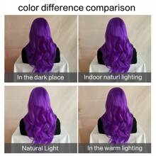 1 Colorful Synthetic Wig Body Wave Long Curly Hair Center Part No Fringe Wig Halloween Christmas Festival Green Hat Festival Wig Multi-Colored Wig Navy Blue Royal Blue Wine Red Black Purple