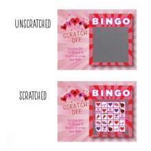 Valentine's Day Scratch-Off Bingo Cards, Raffle Tickets, Party Favors, Classroom Rewards, Family Games