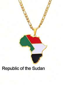 1 pièce Collier Minimaliste Personnalisé avec Carte de l'Afrique, Convient pour le port quotidien des hommes. Le collier avec carte est un choix idéal comme cadeau pour les amis, montrant la qualité exquise et le style de conception européen et américain populaire pour les hommes. Un bijou indispensable pour les hommes