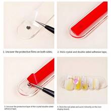 1/10pcs Magnetic Nail Display Plates, Reusable Nail Art Practice Tips, Press-On Fake Nail Colour Sample Holder, Manicure Tool With Unscented Attribute