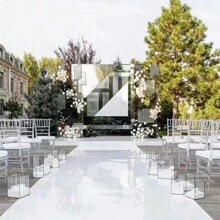 10m*1m 0,12mm dicke weiße Spiegelteppich-Laufteppich, Spiegelläufer Teppich für Partys, Geburtstage, Bankette, Restaurant Dekoration