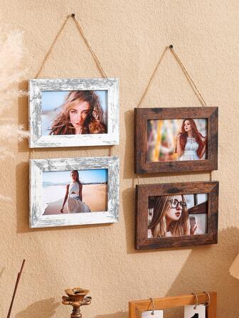 1buc-4/3/2buc Set rame foto pentru agățat pe perete - Se potrivesc cu fotografii de 6 inch - Decor estetic pentru acasă - Cea mai bună alegere pentru fotografiile de familie de Halloween