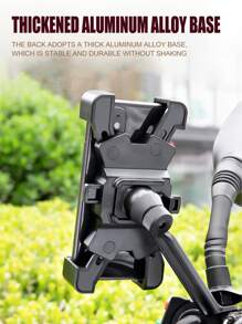 Suporte de celular para motocicleta com 4 garras, suporte de celular com navegação para entregadores de comida, suporte antivibração para celular, bicicleta elétrica, carro, compatível com iPhone, telefone Android, presente de aniversário, família, amigos para bicicleta e acessórios para motocicletas ao ar livre, suporte de celular para bicicleta