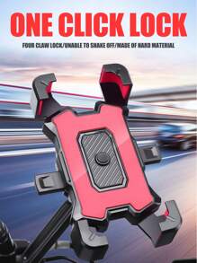 Suporte de celular para motocicleta com 4 garras, suporte de celular com navegação para entregadores de comida, suporte antivibração para celular, bicicleta elétrica, carro, compatível com iPhone, telefone Android, presente de aniversário, família, amigos para bicicleta e acessórios para motocicletas ao ar livre, suporte de celular para bicicleta