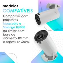Compatible Support With Salange Hy300 And Magcubic Projectors - 白色 - 查看 4