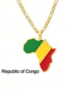 1 pièce Collier Minimaliste Personnalisé avec Carte de l'Afrique, Convient pour le port quotidien des hommes. Le collier avec carte est un choix idéal comme cadeau pour les amis, montrant la qualité exquise et le style de conception européen et américain populaire pour les hommes. Un bijou indispensable pour les hommes