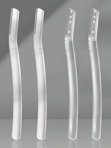 四件套透明眉毛修剪器套装，男女通用眉毛修剪器和面部剃毛器套装，眉毛修剪器和面部剃毛器，去角质磨皮工具，身体脱毛修剪器和面部眉毛剃毛器套装，长柄刀片带精密帽，女士眉毛修剪器工具，化妆，便宜，房间装饰，梳妆台，旅行，卧室，化妆配件，眉毛剃刀，便宜，圣诞礼物，化妆，化妆工具，便宜货，礼物，女士礼物，圣诞礼物，赠品，旅行，便宜货，旅行必备 - 白色 - 查看 13
