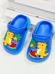 HAHABOBO New EVA Children's Slippers, Cute Blue Dinosaur Pattern, Lightweight Open-Toe Design, Suitable For Boys And Girls. Fashionable Indoor Sandals, Summer And Autumn Pool Shoes, Unisex Kids Shoes. - Blue - View 7