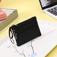 Multi-Compartment Coin Purse With Card Slots And Key Slot Polyester Solid Color Ladies Purse Fashion Women Mini Multipurpose Wallet - Compact For Women Wallet Mini Wallet Purse Wallet Small Wallet - Multicolor - View 7