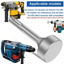 Ground Rod Driver 85mm Heavy Duty Steel Drill Bit Driver Wear Resistant Wide Compatibility Ground Rod Bits Socket For Rotary Hammer Drill Grounding Rods - Silver - View 10