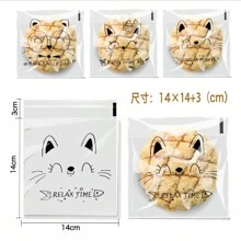 100 个可重复使用的透明三明治袋 - 食品储存、真空密封、厨房整理