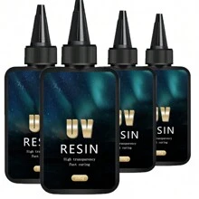 Rășină UV 400g/300g/200g/100g Kit de rășină epoxidice transparentă - Transparență ridicată, neîngălbenește - Inodor, Întărire rapidă pentru fabricarea de bijuterii DIY, decorare artizanală, protecție cu strat de artă - Ideal pentru festival, cadouri de aniversare