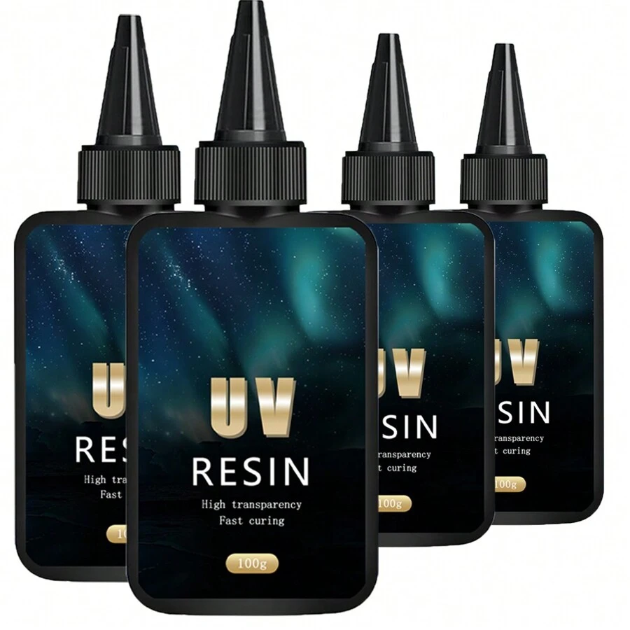 Rășină UV 400g/300g/200g/100g Kit de rășină epoxidice transparentă - Transparență ridicată, neîngălbenește - Inodor, Întărire rapidă pentru fabricarea de bijuterii DIY, decorare artizanală, protecție cu strat de artă - Ideal pentru festival, cadouri de aniversare
