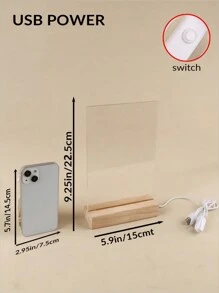 1PC Aangepaste Acryl Nachtlamp Grote Rechthoekige Verticale Gepersonaliseerde Verjaardagsdecoratiebord Geschikt Als Verjaardagscadeau Voor Vrienden En Koppels Om Romantische Geschenken Voor Te Bereiden, Stijl Minimalistische Mode, Leuke Aangepaste, Gepersonaliseerd, Unieke Kerstcadeaus, Halloweencadeaus, Wintercadeaus, Herfst/Herfst Kerstversieringen, Nachtlampjes, Neonlichten, Huishoudelijke Artikelen, Kamerdecoratie, Schatontdekking, Vakantieversieringen, Kerstverlichting
