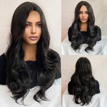 1 Colorful Synthetic Wig Body Wave Long Curly Hair Center Part No Fringe Wig Halloween Christmas Festival Green Hat Festival Wig Multi-Colored Wig Navy Blue Royal Blue Wine Red Black Purple