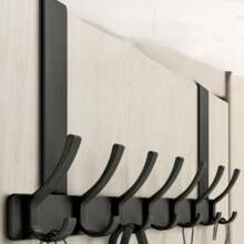 Key Coat Clothes Door Holder Rack Hook Wall Mounted Hanger 6 Hooks Aluminum