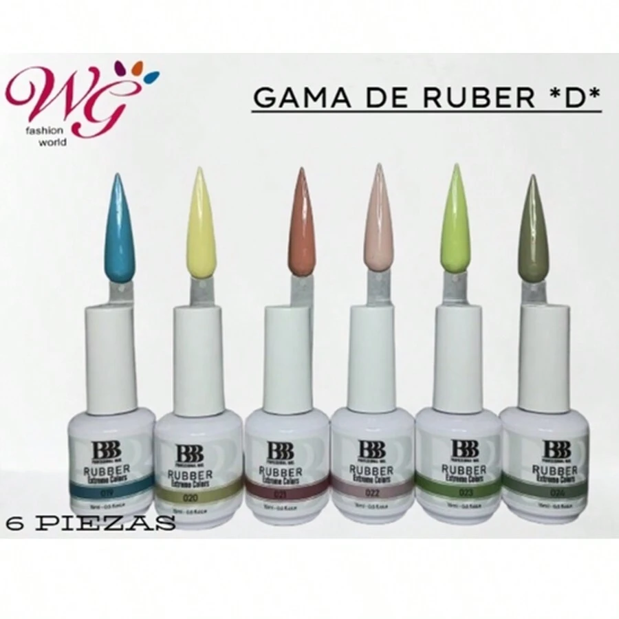 GEL RUBER. 1 piezas y 6 piezas - Multicolor - Ver 1
