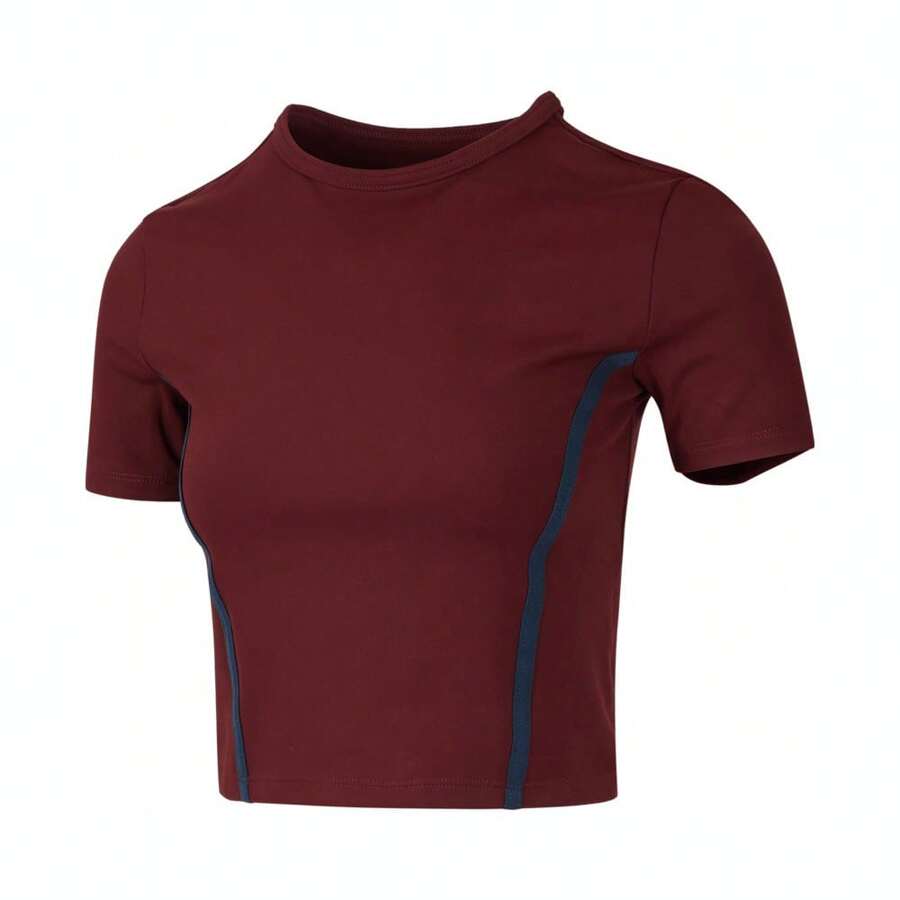 Nike 2025 女款 AS W NK ONE FITTED DF SS TOP 针织圆领短袖 T 恤 HQ4999-619 - 紅色 - 查看 1