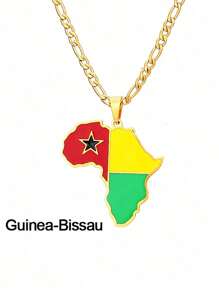 1 pièce Collier Minimaliste Personnalisé avec Carte de l'Afrique, Convient pour le port quotidien des hommes. Le collier avec carte est un choix idéal comme cadeau pour les amis, montrant la qualité exquise et le style de conception européen et américain populaire pour les hommes. Un bijou indispensable pour les hommes