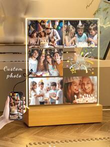 1PC Aangepaste Acryl Nachtlamp Grote Rechthoekige Verticale Gepersonaliseerde Verjaardagsdecoratiebord Geschikt Als Verjaardagscadeau Voor Vrienden En Koppels Om Romantische Geschenken Voor Te Bereiden, Stijl Minimalistische Mode, Leuke Aangepaste, Gepersonaliseerd, Unieke Kerstcadeaus, Halloweencadeaus, Wintercadeaus, Herfst/Herfst Kerstversieringen, Nachtlampjes, Neonlichten, Huishoudelijke Artikelen, Kamerdecoratie, Schatontdekking, Vakantieversieringen, Kerstverlichting