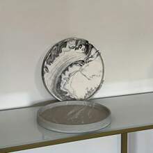 1 件圆形硅胶模具，圆形水泥混凝土储物盘模具，手工树脂板工艺模具 - 白色 - 查看 7