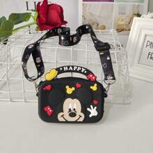Nouveau sac à main en silicone Disney 2025, sac fourre-tout carré Mickey & Mouse, sac à épaule mignon pour enfants, sac à bandoulière en silicone