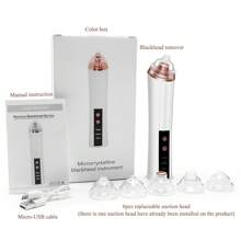 Limpiador eléctrico de poros al vacío para eliminar puntos negros y blancos faciales, removedor de espinillas y cuidado de la belleza, herramienta de 400mAh - Blanco - Ver 11
